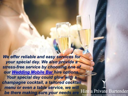 Wedding Mobile Bar- We Make Your Special Day Memorable