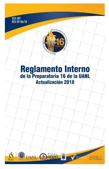 REGLAMENTO INTERNO DE LA PREPARATORIA 16