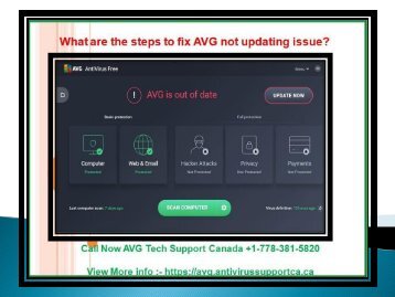 What are the steps to fix AVG not updating issue?