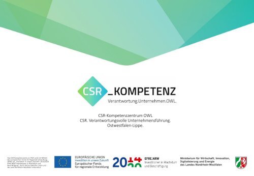 CSR in OWL. Verantwortung.Unternehmen.OWL.