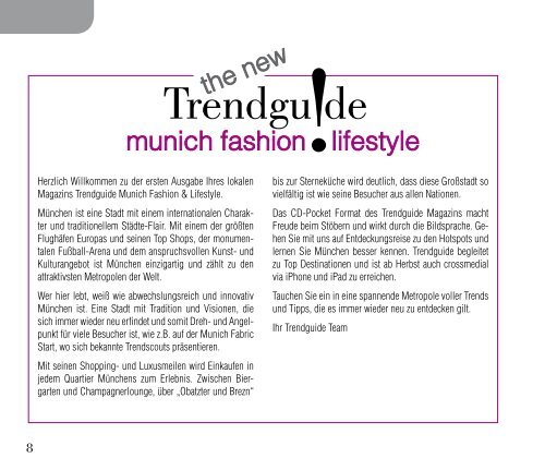 Trendguide Munich Fashion&Lifestyle no.1 2010