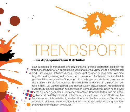 trendguide Sports Alpenpanorama Kitzbühel Winter 2011/2012