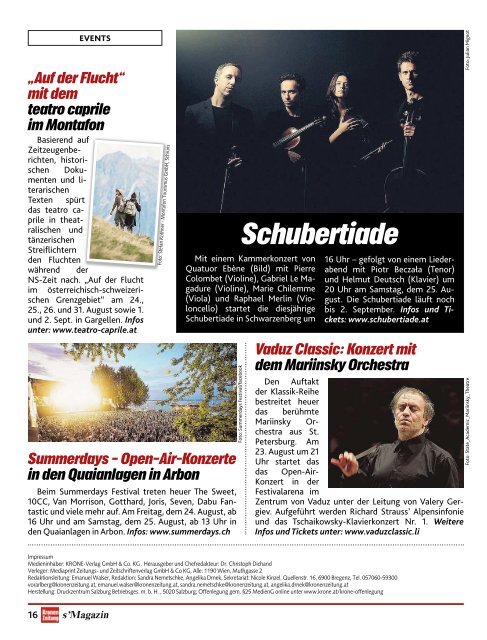 s'Magazin usm Ländle 19. August 2018