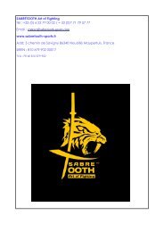 Catalogue Sabretooth armes des Arts Martiaux Japonais Chinois Philippins Brésiliens saison 2018-2019