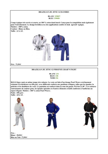 catalogue sabretooth judo+jiu jitsu+BJJ saison 2018-2019