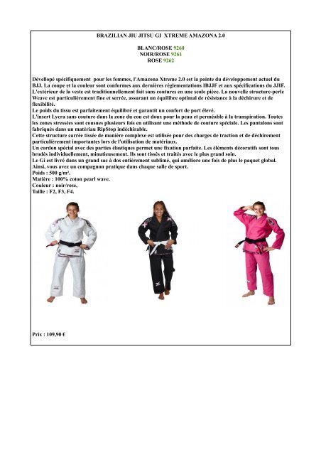 catalogue sabretooth judo+jiu jitsu+BJJ saison 2018-2019