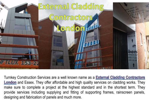 External Cladding Contractors London