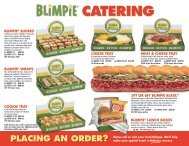 Blimpie Catering