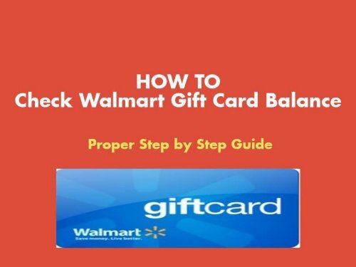 How to Check Walmart Gift Card Balance | Green Bill