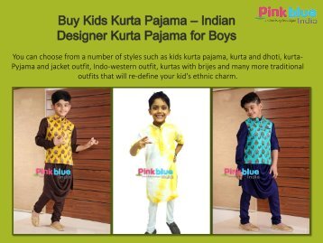 Buy Kids Indian Ethnic Wear - Designer Kurta Pajamas for Boys