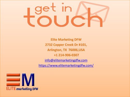 Get in Touch With one of the Best digital marketing company dallas