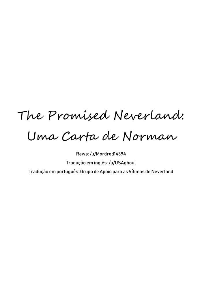 The Promised Neverland Novel: Uma Carta de Norman (Prólogo)