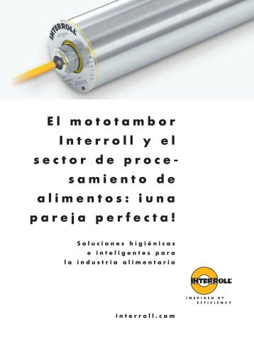 Mototambores Interroll para la industria alimentaria