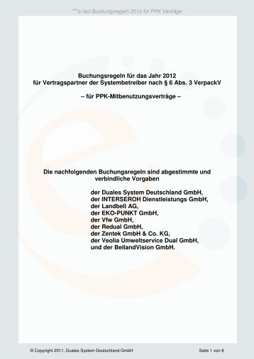 Buchungsregeln PPK - Interseroh