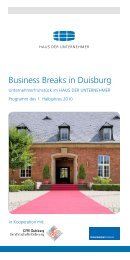 Business Breaks in Duisburg - GFW-Duisburg