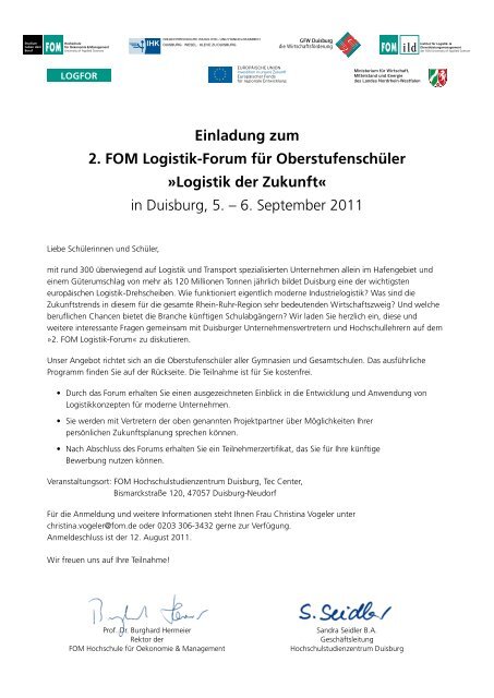 Logistik der Zukunft - FOM