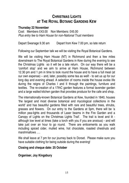 Purbeck Association of the National Trust Newsletter 63