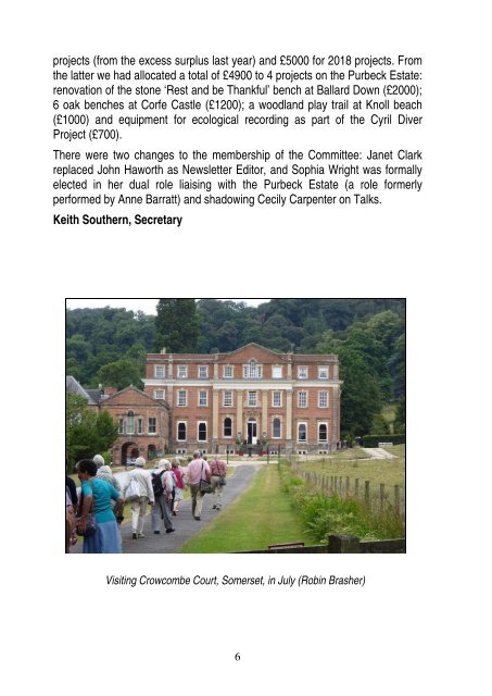 Purbeck Association of the National Trust Newsletter 63