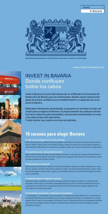 10 razones para elegir Baviera - Invest in Bavaria