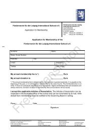 Application form - Leipzig International School: Home