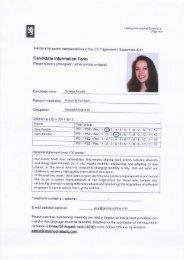 Candidate Information Form - Leipzig International School