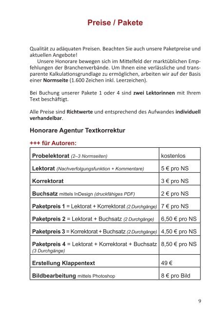 Agentur Textkorrektur