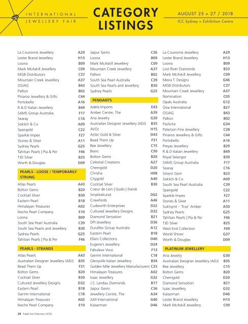 Trade Fair Directory 2018