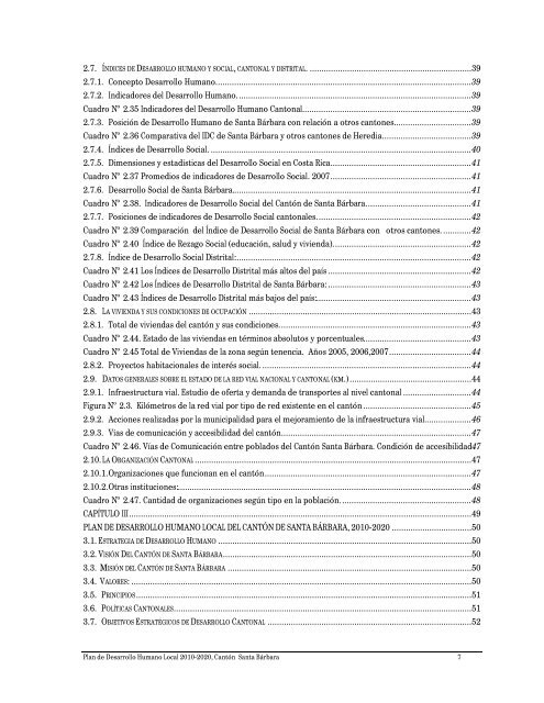 Plan de Desarrollo Humano Local Cantón Santa Barbara