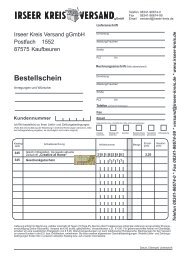 Bestellschein - Irseer Kreis Versand gGmbH