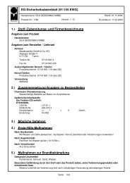 EG-Sicherheitsdatenblatt (91/155 EWG) 1.) Stoff-/Zubereitungs- und ...