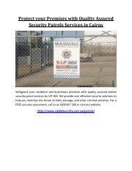 Protect your Premises with Quality Assured Security Patrols Services in Cairns