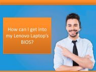 How can I get into my Lenovo Laptop's BIOS?