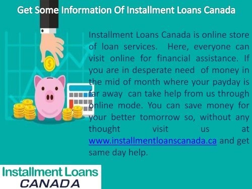 Installment Loans Canada A Way to Settle Emergency Expenses