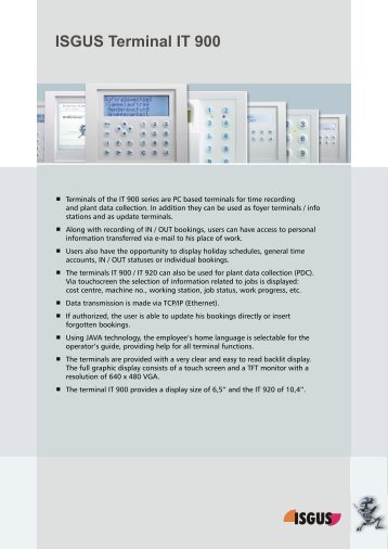 Technical Data IT 900 - isgus
