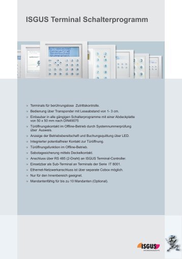 Technische Informationen Terminal Serie IT 400 SP - isgus