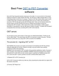 Best Free OST to PST Converter software