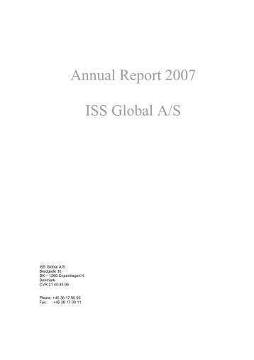 Annual Report 2007 ISS Global A/S