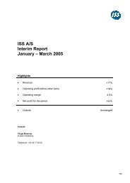 ISS A/S Interim Report January â March 2005
