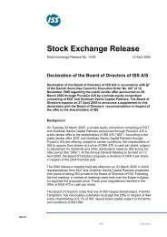 Stock Exchange Release - ISS