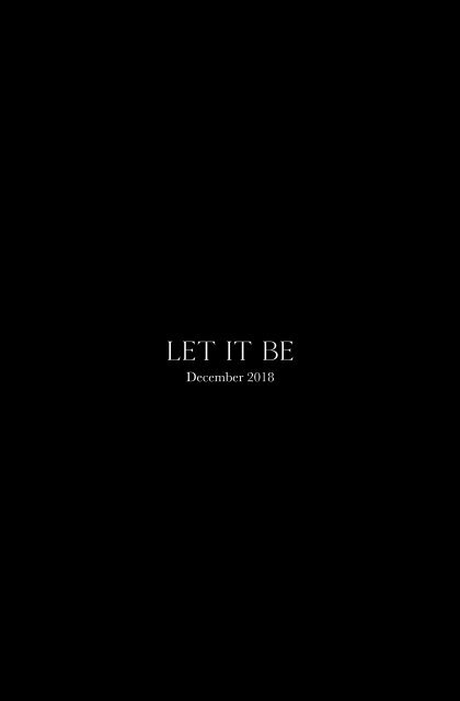 Let it BE 2018