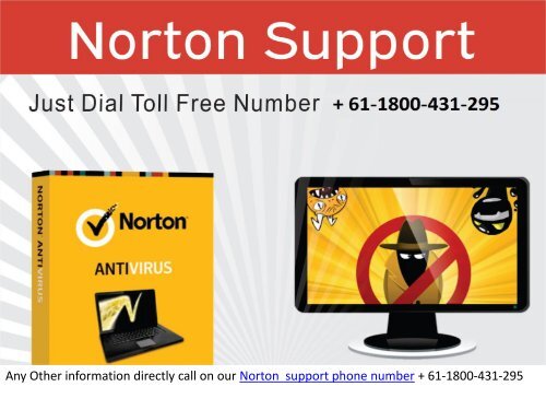 Norton tech support number Australia + 61-1800-431-295