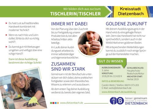 Postkarten zur Ausbildung von Tischler/innen