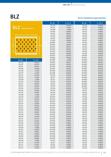 BLZ Zylinderbuchsen (PDF) - GleitLagerTechnik GmbH