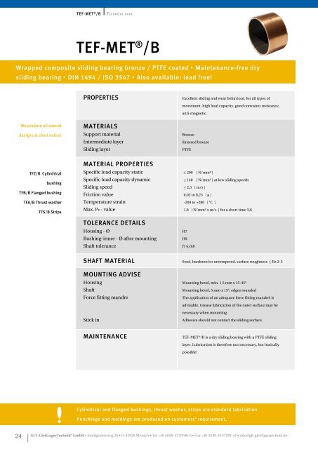 Print this product (PDF) - GleitLagerTechnik GmbH