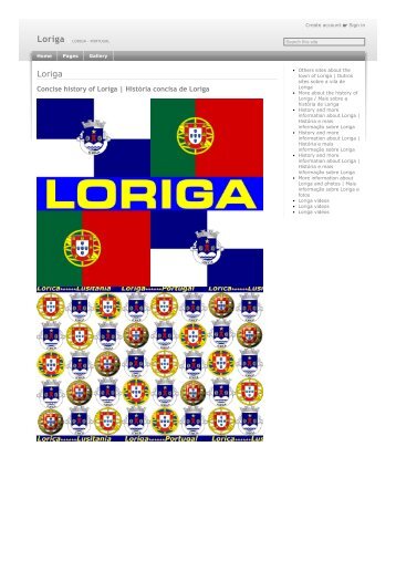 History of Loriga - História de Loriga 