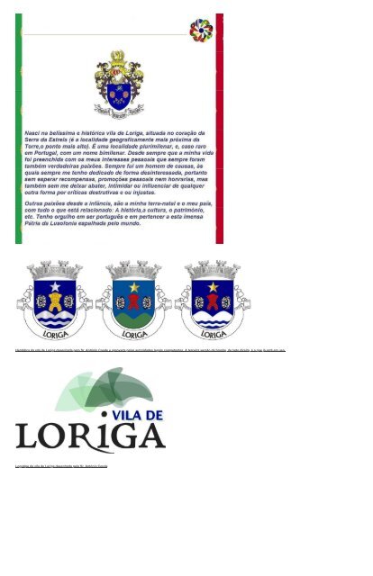 História de Loriga pelo historiador António Conde - History of Loriga by the historian António Conde