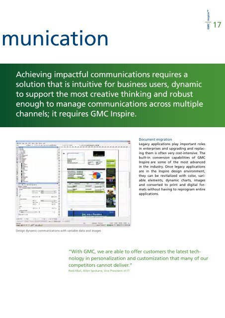 GMC Inspire solution brochure - GMC Software Technology