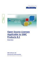 Open Source Licenses Applicable to GMC Products - GMC Software ...