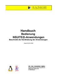 Handbuch Bedienung NSUITE®-Anwendungen Beschreibt die ...