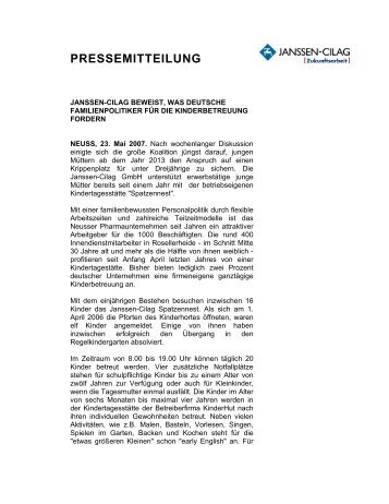 PRESSEMITTEILUNG - Janssen-Cilag GmbH
